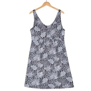 Fresh Produce Women's Floral Scroll Sleeveless Sun Dress Black White XL